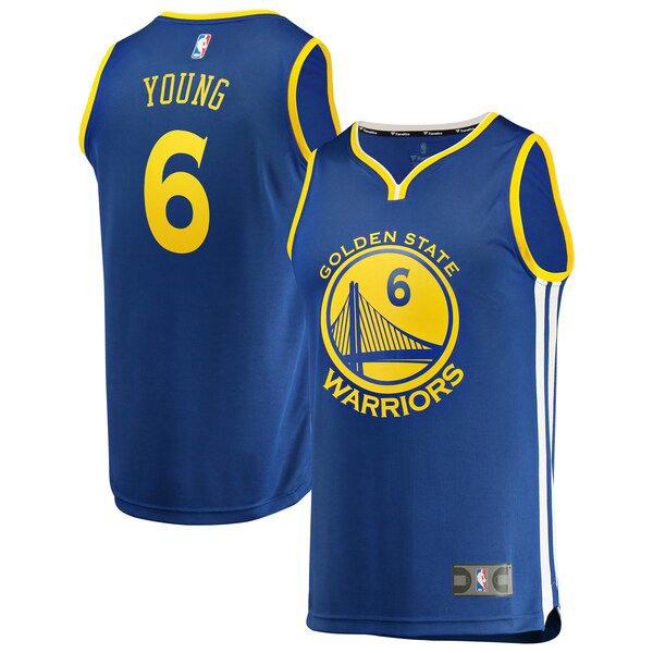 Maillot Golden State Warriors Homme Nick Young 6 Icon Edition Bleu